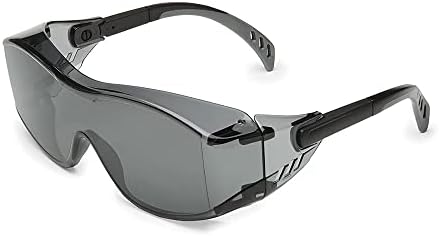 Gateway Safety 6983 Cover2 Safety Glasses Protective Eye Wear - Over-The-Glass (OTG), Gray Lens, Black Temple, 3 Pair
