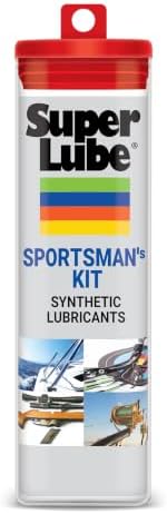 Super Lube Sportsman Kit - Multi-Purpose Synthetic Grease & Oil w/ Syncolon - Water Resistant Grease for Sporting Equipment - Long-Lasting Lubricant - Translucent White - 24 oz (11520)