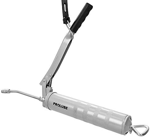 PROLUBE Standard Duty Lever Grease Gun | 6,000 PSI | 14-Ounce Capacity | 6-inch Steel Extension & Coupler (42502)