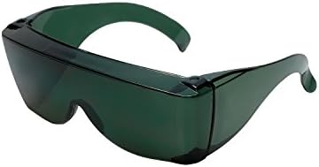 Calabria 3000 Fitover Safety Glasses with Uni-Lens – [Green] Wrap Around Eye Protection | Anti-Fog Scratch Resistant | Protective Eyewear