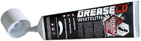 White Lithium Squeeze Tube | Automotive Greases & Lubricants | Grease for Garage Door, Sliding Door, Hinge, Elliptical, Trailer | Hitch Ball Lubricant | NLGI 2 | 8oz | WhiteLith