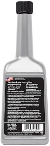 Valvoline Power Steering Fluid, Maintains Performance & Condition, Prevents Squealing, Inhibits Wear & Oxidation, Meets GM 1050017, Chrysler 5931 & Ford M2C195-A, 12oz