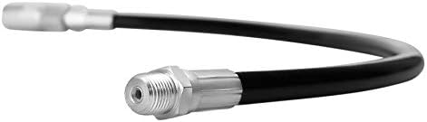 PROLUBE 18-inch Grease Gun Hose with 4-Jaw Coupler | 1/8” NPT Thread | for use with Hand Operated Grease Guns | 3,500 PSI Working Pressure (43651)