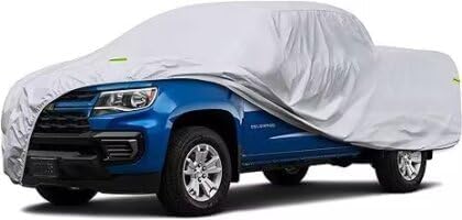 Kaugung Truck Cover Fit Chevrolet Chevy Colorado from 2015 to 2025 (Crew Cab/Extended Cab), Waterproof All Weather Full Pickup Cover, Outdoor Sun UV Rain Dust. Protection