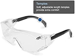 Gateway Safety 6983 Cover2 Safety Glasses Protective Eye Wear - Over-The-Glass (OTG), Gray Lens, Black Temple, 3 Pair