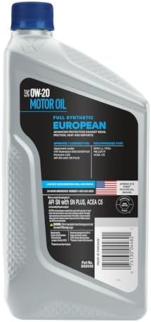 Valvoline European Vehicle Full Synthetic SAE 0W-20 Motor Oil 1 QT
