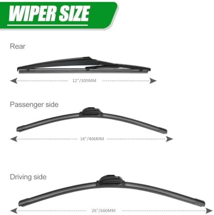 Windshield Wiper Blades compatible with 19-24 Toyota RAV4/06-15 Mazda 5