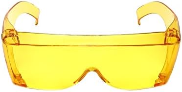 Calabria 3000 Fitover Safety Glasses with Uni-Lens – [Yellow] Wrap Around Eye Protection | Anti-Fog Scratch Resistant | Protective Eyewear