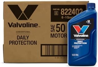 Valvoline Daily Protection SAE 50 Conventional Motor Oil 1 QT, Case of 6