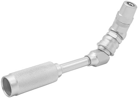 PROLUBE Quick Connect Grease Fitting Adaptor – Professional 360° Swivel Coupler | 6,000 PSI | Use with Hand Operated Grease Guns (44911), Silver