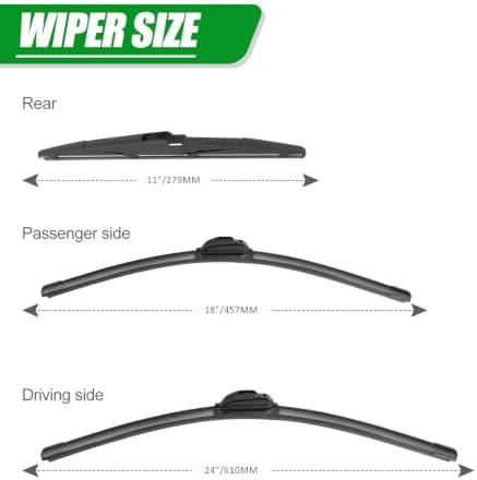 Windshield Wiper Blades compatible with Kia Seltos 2021-2024