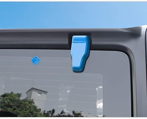 Rear Tail Door Window Hinge & Rear Rain Wiper Nozzle Decorative Cover Trim for 2018-2021 Jeep Wrangler JL JLU(Baby Blue)