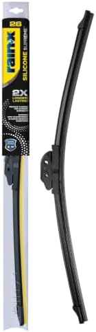 RainX Silicone Supreme Windshield Wiper Blade 26" - Heavy Duty Silicone Squeegee, Extreme Weather Resistance & All-Season Performance, Streak-Free Beam Technology, Quick Install (Pack of 1)