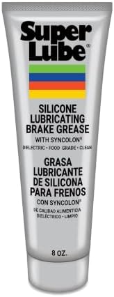 Super Lube 97008 Silicone Lubricating Brake Grease with PTFE, 8 oz Tube, Translucent White