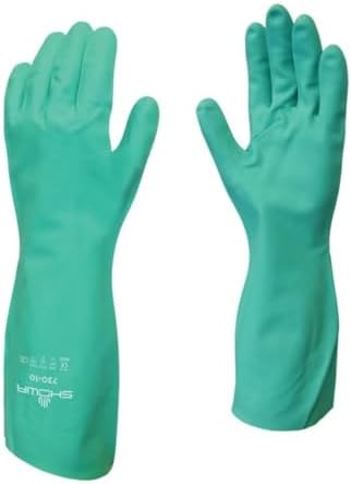 SHOWA 730 Chemical Resistant Glove, 15-mil Nitrile, Small, Single Pair