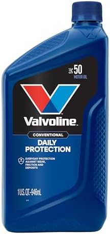 Valvoline Daily Protection SAE 50 Conventional Motor Oil 1 QT, Case of 6