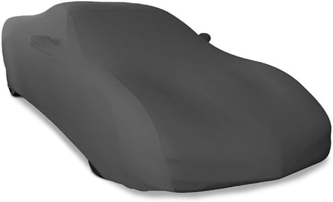 SR1 USA C4 Corvette Indoor Car Cover - Custom Fit Ultraguard Stretch Satin - The Ultimate High End Fit with Storage Bag for 1984-1996 C4, Z51, GS, ZR1 Convertible, Hardtop Corvettes (Dark Gray)
