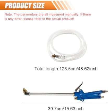 Car Air Engine Cleaning Spray Gun, High-Pressure Air Nozzle Blow Gun with 4Ft Hose, Pneumatic Dust Cleaner Sprayer Tool, Siphon Vehicle Engine Bay Wash Spray Kit(Curve)