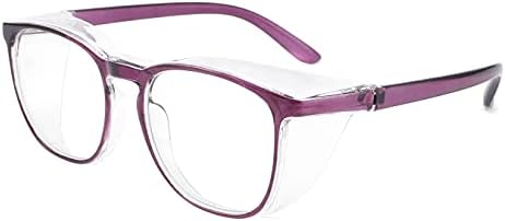 Alsenor Safety Glasses Anti Fog Goggles Protective Eyewear Blue Light Blocking Anti Dust UV Protection Glasses For Men Women (New-Purple)