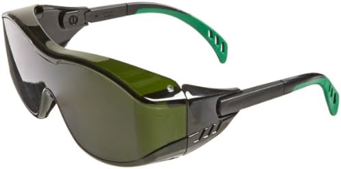 Gateway Safety 6966 Cover2 Safety Glasses Protective Eye Wear - Over-The-Glass (OTG), IR Filter Shade 5.0 Lens, Black Temple