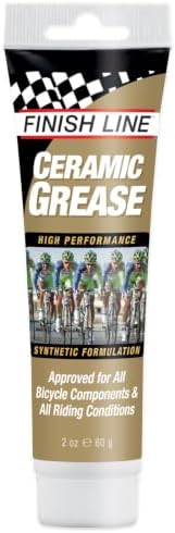 Finish Line Ceramic Grease for Bicycles, Advanced Ceramic Bearing Lubricant for Bottom Brackets, Hubs and Headsets, Reduces Friction and Heat, Waterproof Rust Protection