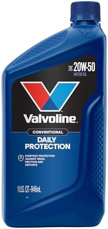 Valvoline Daily Protection SAE 20W-50 Conventional Motor Oil 1 QT, Case of 6