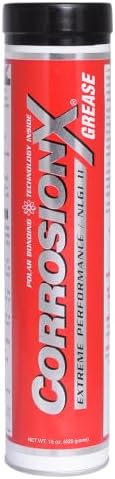 CorrosionX Grease, NLGI #2 Overbased Calcium Sulfonate Complex Grease, Saltwater Resistant Extreme Pressure Lubricant for Marine, Automotive & Industrial Applications, 15oz Tube