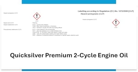 Quicksilver Premium 2-Stroke Engine Oil – Outboards, PWCs, Snowmobiles and Motorcycles - 1 Pint