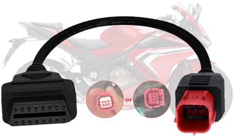6 Pin OBD2 Adapter Cable for Guzzi Kawasaki Yamaha Honda Motorcycle