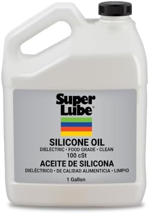 Super Lube 56101 Synthetic Silicone Oil 100 cSt, 1 gal Bottle, Translucent Clear
