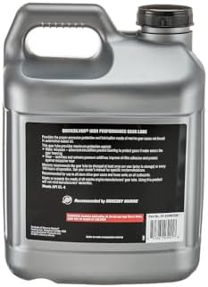 Quicksilver High Performance SAE 90 Gear Lube for Mercury Outboards and MerCruiser Sterndrives, 2.5 Gallon