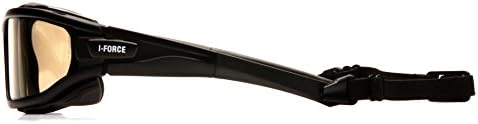 PYRAMEX I-Force Sporty Dual Pane Anti-Fog Goggle, Black Frame/Clear Anti-Fog Lens