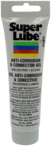 Super Lube Anti-Corrosion & Connector Gel - High Molecular & Synthetic - Corrosion & Moisture Resistant - Dielectric Compound for Electrical Components - Translucent Amber - Tube - 3 oz (82003)