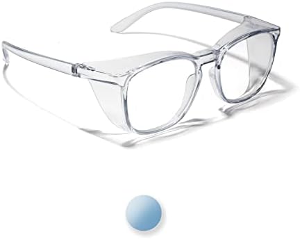 LianSan Oversize Anti-Fog Safety Glasses for Nurses, Z87.1 Certified Goggles for Women, Square UV Protection