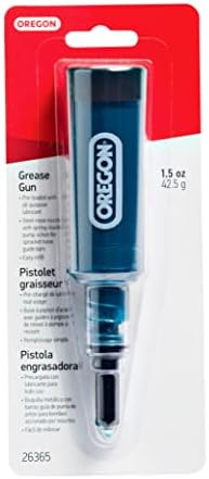 Oregon 3-Pack S56 AdvanceCut Chainsaw Chains & Grease Gun for Chainsaws, Pre Loaded All Purpose Lubricant, Easy Refill, Universal for Most Makes/Models of Saw Chains and Cutters (26365)