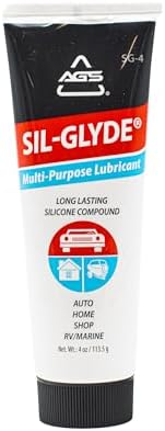 AGS Automotive Solutions SIL-Glyde 4oz Tube: Exceptional Multipurpose Lubricant - Ideal for All Surfaces, Ultimate Weatherproofing & Lubricating Compound - Ensures Smooth Operation