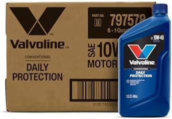 Valvoline Daily Protection SAE 10W-40 Conventional Motor Oil 1 QT, Case of 6