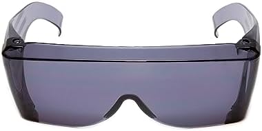 Calabria 3000 Fitover Safety Glasses with Uni-Lens – [Smoke Grey USA] Wrap Around Eye Protection | Anti-Fog Scratch Resistant | Protective Eyewear
