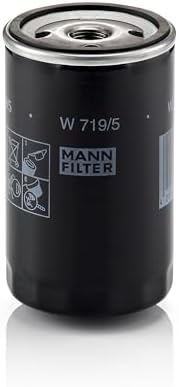 Mann Filter W 719/5 Spin-On Oil Filter Replacement Compatible With VW Volkswagen Golf & GTI (1985-1990), Rabbit (1980-1981), Jetta (1980-1990), Scirocco (1980-1988), Audi S3 Turbo (2000-2010)