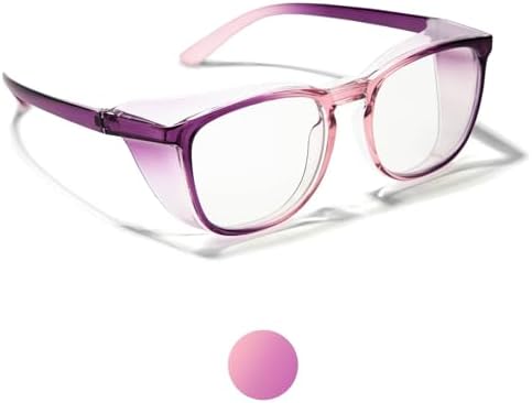 LianSan Oversize Anti-Fog Safety Glasses for Nurses, Z87.1 Certified Goggles for Women, Square UV Protection