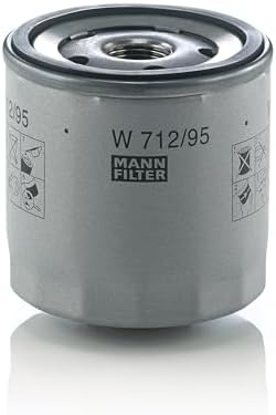 Mann Filter W 712/95 Spin-On Oil Filter Replacement Compatible With VW Volkswagen Jetta (2016-2023), Jetta Hybrid (2013-2016), Golf 1.4L (2021), Taos (2022-2024), Audi Sportback E-Tron (2016-2018)