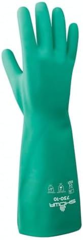 SHOWA 730 Chemical Resistant Glove, 15-mil Nitrile, X-Large, Vending 12-Pack