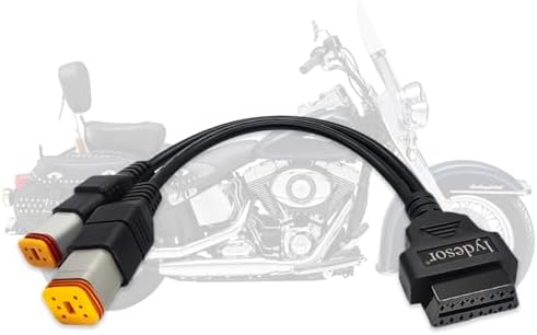 Obd2 Cable for Harley 4pin+6pin 2 in 1 Motorcycle OBD Adapter Cable