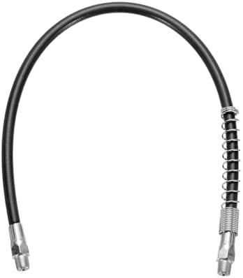 HARFINGTON Grease Gun Hose 19.8" 10000 PSI Spring Flex High Pressure Quick Release Grease Replacement with Coupler 1/8" NPT Threads for Grease Gun, Black