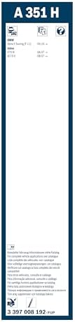BOSCH A351H / 3397008192 Original Equipment Specialty Rear Wiper Blade; Designed for Direct Replacement of OEM Production Specifications - 14" (Single)