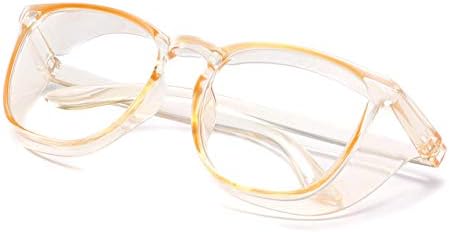 Alsenor Safety Glasses Anti Fog Goggles Protective Eyewear Blue Light Blocking Anti Dust UV Protection Glasses For Men Women (Yellow)