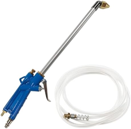 Car Air Engine Cleaning Spray Gun, High-Pressure Air Nozzle Blow Gun with 4Ft Hose, Pneumatic Dust Cleaner Sprayer Tool, Siphon Vehicle Engine Bay Wash Spray Kit(Curve)
