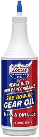 Lucas Oil 80W-90 Heavy Duty Gear Oil - 1 Quart (Pack of 2) for High Performance and Heavy-Duty Applications