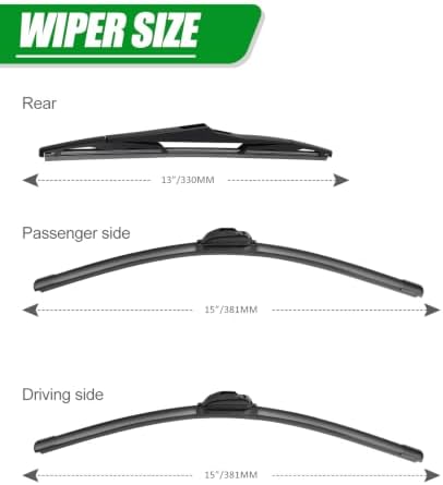 Windshield Wiper Blades compatible with 07-17 wrangler/08-18 wrangler JK