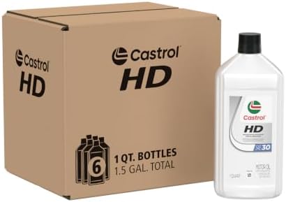Castrol HD-30 Motor Oil, 1 Quart, Pack of 6